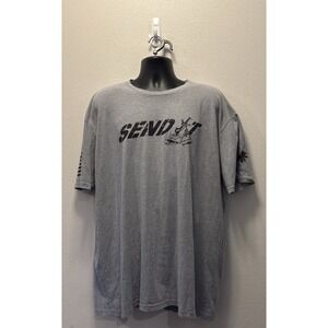 Grunt Style Send It Missle Grey Short Sleeve Shirt‎ Men's 3XL Military Army Tac